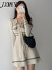 imCharms 2023 French Elegant Temperament Little Black Dress Waist Sweater Knitted Dress Women's Autumn And Winter