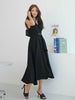 imCharms 2023 Summer Waist Retro Skirt Hepburn Elegant Temperament Sleeveless Dress Women's Skirt
