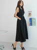 imCharms 2023 Summer Waist Retro Skirt Hepburn Elegant Temperament Sleeveless Dress Women's Skirt