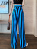 imCharms 2023 Vertical Stripes Casual Loose Suit Wide-Leg Pants Women's High-Waisted Slim Sagging Fabric Floor-To-Ceiling Pants