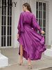 imCharms 2023 Popular One-Shoulder Puff Sleeves Pleated Beveled Personality Suit Spring And Summer Women's Dress