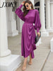 imCharms 2023 Popular One-Shoulder Puff Sleeves Pleated Beveled Personality Suit Spring And Summer Women's Dress