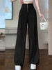 imCharms 2023 Pure Relief High-Waist Zipper Loose Drape Thin Section Women's Wide-Leg Straight Suit Slim And Versatile Trousers
