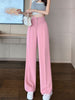 imCharms 2023 Pure Relief High-Waist Zipper Loose Drape Thin Section Women's Wide-Leg Straight Suit Slim And Versatile Trousers