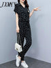 imCharms 2023 Sports And Leisure Suit Summer Temperament Age-Reducing Short-Sleeved Top Loose And Thin Harem Leggings Two-Piece Set