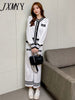 imCharms 2023 Spring And Autumn Clothes Lady Elegant Temperament Knitted Two-Piece Wide-Leg Pants Suit
