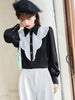 imCharms 2023 Spring And Autumn Bead Decoration Long-Sleeved All-Match Elegant Temperament Top Women's Chiffon Shirt