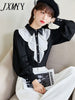 imCharms 2023 Spring And Autumn Bead Decoration Long-Sleeved All-Match Elegant Temperament Top Women's Chiffon Shirt