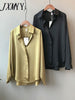 imCharms 2023 Spring And Autumn Elegant Temperament Satin Shirt Women's Long-Sleeved Top Loose Solid Color Shirt