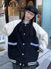 imCharms 2023 Spring And Autumn Leisure College Style Loose Color Matching Baseball Coat Women's Clothing