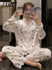 imCharms 2023 Spring And Autumn Pajamas Women's Long-Sleeved Trousers Two-Piece Suit Sexy Cute Home Clothes