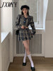 imCharms 2023 Spring And Autumn Personality Design Retro Temperament Plaid Casual Suit Women's Clothing