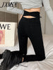 imCharms 2023 Spring And Autumn Products High Elastic High Waist Breasted Decorative Slim Pencil Pants Women Slim Pants