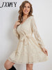 imCharms 2023 Spring And Autumn Women's Clothing European And American Lace Temperament Long-Sleeved Dress