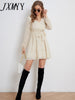 imCharms 2023 Spring And Autumn Women's Clothing European And American Lace Temperament Long-Sleeved Dress