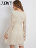 imCharms 2023 Spring And Autumn Women's Clothing European And American Lace Temperament Long-Sleeved Dress