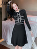 imCharms 2023 Spring And Autumn Age-Reducing And Slimming Waist Long-Sleeved Knitted Elegant Temperament Dress Women's