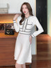 imCharms 2023 Spring And Autumn Age-Reducing And Slimming Waist Long-Sleeved Knitted Elegant Temperament Dress Women's