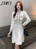 imCharms 2023 Spring And Autumn Age-Reducing And Slimming Waist Long-Sleeved Knitted Elegant Temperament Dress Women's