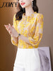 imCharms 2023 Spring And Autumn Printing Chiffon Shirt Elegant Temperament Loose All-Match Top Women