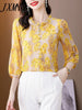 imCharms 2023 Spring And Autumn Printing Chiffon Shirt Elegant Temperament Loose All-Match Top Women