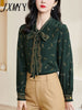 imCharms 2023 Spring And Autumn Sense Elegant Temperament Printed Shirt Floral Shirt Women's Top