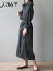 imCharms 2023 Spring And Autumn Simple Dress Waist Slim Elegant Shirt Skirt Light Mature Style Women's Long Skirt