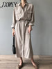 imCharms 2023 Spring And Autumn Simple Dress Waist Slim Elegant Shirt Skirt Light Mature Style Women's Long Skirt