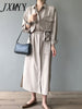 imCharms 2023 Spring And Autumn Simple Dress Waist Slim Elegant Shirt Skirt Light Mature Style Women's Long Skirt