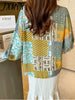 imCharms 2023 Spring And Autumn Niche Chic Elegant Temperament Top Floral Lantern Sleeve Shirt Loose Chiffon Shirt Women