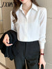 imCharms 2023 Spring And Autumn Products Simple Temperament Professional White Shirt Commuting Elegant Women's Top