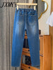 imCharms 2023 Spring And Summer Jeans Women's Large Size All-Match Harem Micro Elastic High Waist Nine-Point Pants