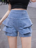 imCharms 2023 Spring And Summer Hakama Elastic Waist Slim Loose All-Match Denim Shorts Women's Clothing