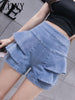 imCharms 2023 Spring And Summer Hakama Elastic Waist Slim Loose All-Match Denim Shorts Women's Clothing