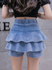 imCharms 2023 Spring And Summer Hakama Elastic Waist Slim Loose All-Match Denim Shorts Women's Clothing