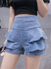 imCharms 2023 Spring And Summer Hakama Elastic Waist Slim Loose All-Match Denim Shorts Women's Clothing