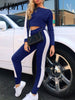 imCharms 2023 Spring European And American Foreign Trade Women's Casual Sexy Long-Sleeved Stitching Sports Suit Two Pieces