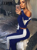 imCharms 2023 Spring European And American Foreign Trade Women's Casual Sexy Long-Sleeved Stitching Sports Suit Two Pieces