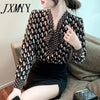imCharms 2023 Spring Long-Sleeved Chiffon Shirt Trendy Temperament Design Sense Bow Tie Women's Top