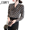 imCharms 2023 Spring Long-Sleeved Chiffon Shirt Trendy Temperament Design Sense Bow Tie Women's Top