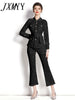 imCharms 2023 Spring and Autumn Hollow Lace Workwear Shirt + Lace Pants Elegant Temperament Women's Suit