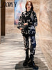 imCharms 2023 Spring and Autumn Western Style Sports Casual Suit Women's Large Size Loose Printed Sweater College Trend