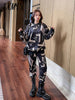 imCharms 2023 Spring and Autumn Western Style Sports Casual Suit Women's Large Size Loose Printed Sweater College Trend