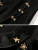 imCharms 2023 Summer And Autumn High Waist Pendant Bow Slit Micro Flared Pants Women's Black Suit Trousers
