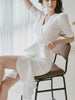 imCharms 2023 Summer Dress Korean Version Temperament V-Neck Slim Ruffled Fishtail Skirt Sexy Professional Dress Women