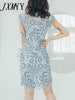 imCharms 2023 Summer Dress Slim And Elegant Temperament Design Sense Lace Bag Hip Dress Women
