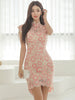 imCharms 2023 Summer Dress Slim And Elegant Temperament Design Sense Lace Bag Hip Dress Women