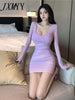 imCharms 2023 Summer Elegant Temperament Sexy Slim Pleated Dress Women's