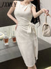 imCharms 2023 Summer Products High-End Elegant Temperament Sleeveless Vest Skirt Slim Fit And Thin Slit Strap Dress