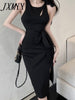 imCharms 2023 Summer Products High-End Elegant Temperament Sleeveless Vest Skirt Slim Fit And Thin Slit Strap Dress
